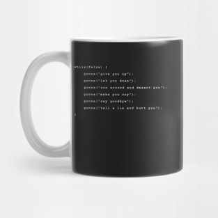 Never Gonna Give You Up Full Chorus White Mug